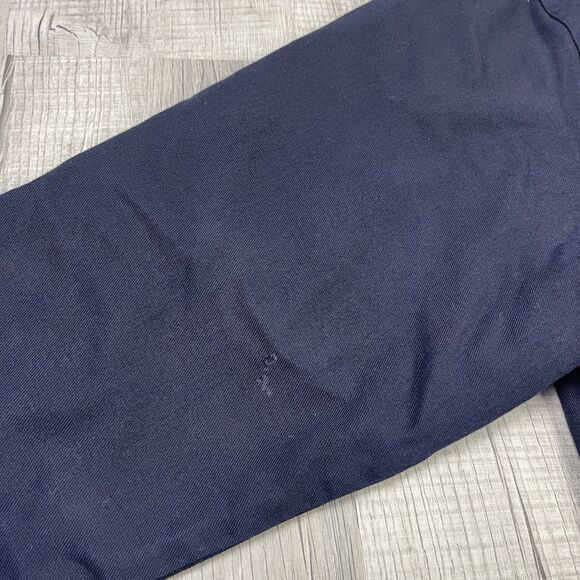 Bulwark FR Men's Large Long Flame Resistant Navy Lined Bomber Jacket Full Zip X - Picture 7 of 12